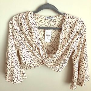 Bell sleeve crop top